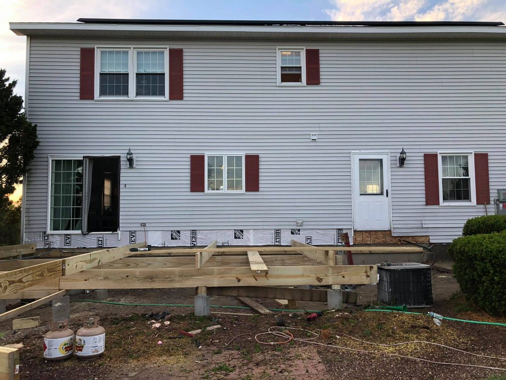 New deck, mid-renovation.